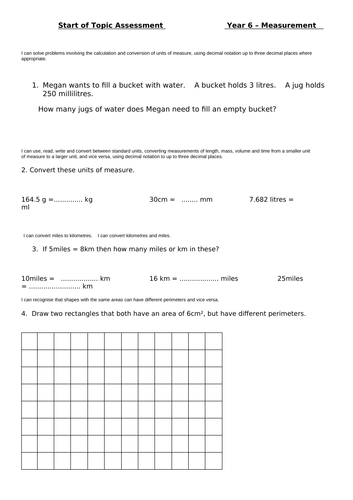 year-6-start-of-topic-assessments-for-maths-units-teaching-resources