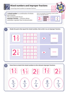 mixed numbers to improper fractions worksheet ks2 number