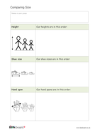 Comparing Size Worksheet - KS1 Measurement | Teaching Resources