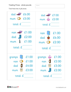 money addition worksheet christmas ks1 teaching resources