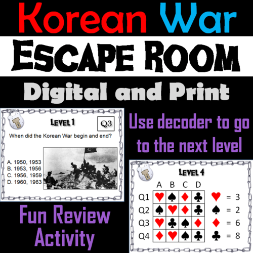 Korean War: Escape Room - Social Studies