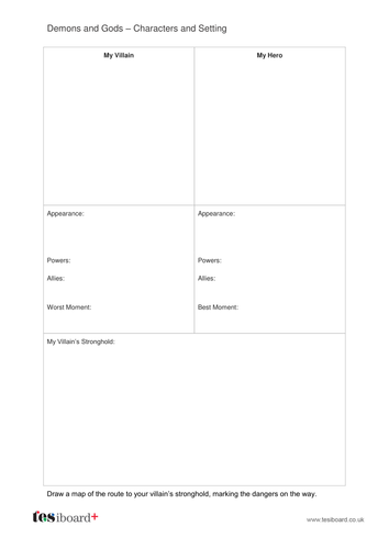 hero-and-villain-character-and-setting-template-literacy-ks2