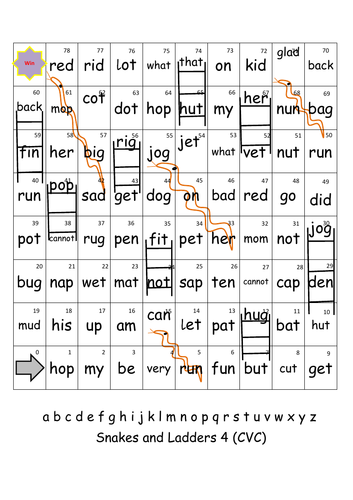 Snakes and ladders phonics | Teaching Resources