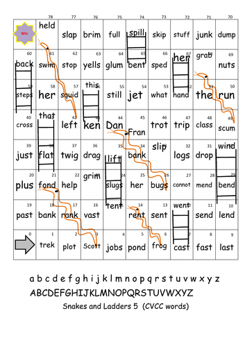 Snakes and ladders phonics | Teaching Resources