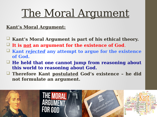 Kant's Moral Argument for God's existence