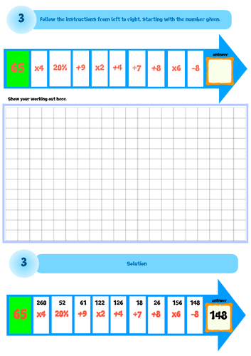 Maths Brain Teasers 1-8 | Teaching Resources