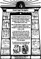 Ancient Egypt Hieroglyphics Worksheet (Create your own language