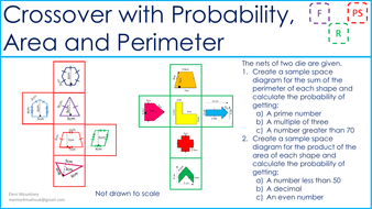 Crossover with Probability, Area and Perimeter | Teaching Resources