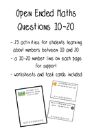 Open Ended Maths Questions - 10-20 | Teaching Resources