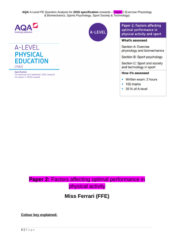 AQA A LEVEL - over 80 Questions and answers for paper 2 | Teaching ...