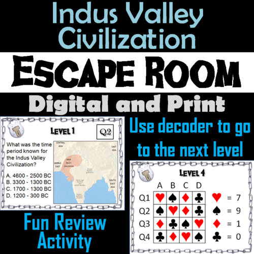 Indus Valley Civilization: Escape Room - Social Studies