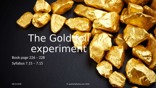 7. Radioactivity Lesson 2 The Goldfoil experiment Edexcel IGCSE Physics 1st examination 2019