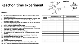 Biology required practical reaction time whole lesson pack | Teaching ...