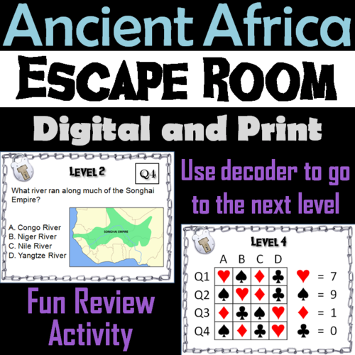 Ancient Africa: Escape Room - Social Studies