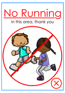 No Running:Walking Only Classroom Posters | Teaching Resources