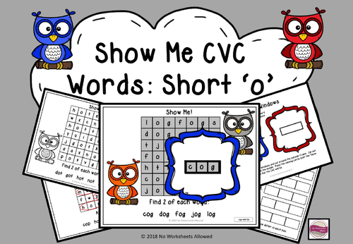 CVC Words Activity: Short 'o' Words | Teaching Resources