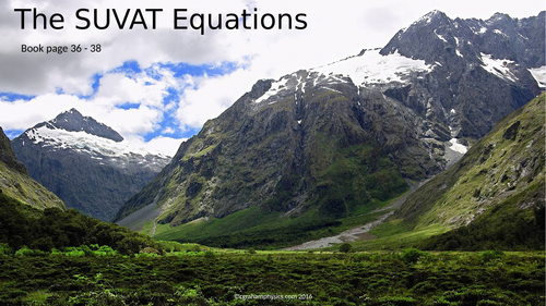 IB Topic 2 Mechanics Lesson 3 SUVAT equations HL + SL