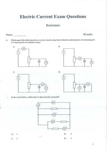 IB Topic 5 Electricity and Magnetism Lesson 6 Kirchhoff’s circuit laws ...