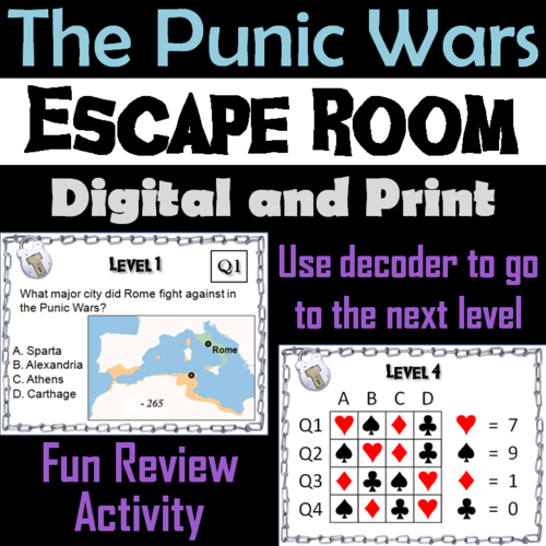 Punic Wars: Escape Room - Social Studies