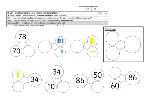 Y2 planning and resources for White Rose Maths Autumn Block 1, Place Value within 100, week 1