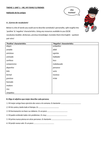 Hablando de los amigos (OUP textbook for AQA GCSE Spanish) | Teaching ...