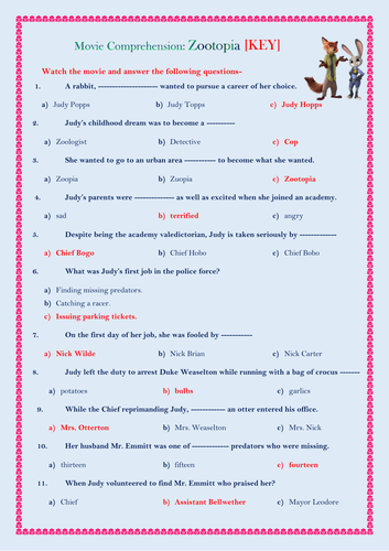movie-zootpia-comprehension-worksheet-with-answer-key-teaching-resources