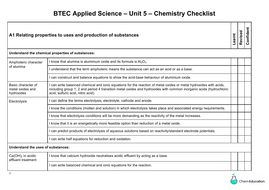 btec applied science level 3 unit 5 chemistry revision