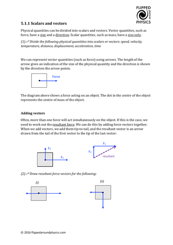 Scalars and vectors | Teaching Resources