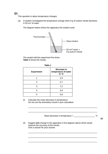 KS4 C7.1 Exothermic and Endothermic reactions | Teaching Resources