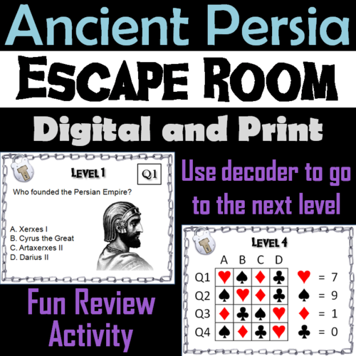Persian Empire: Escape Room - Social Studies