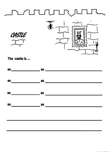 Castle Similes - poetry frame + example sheet