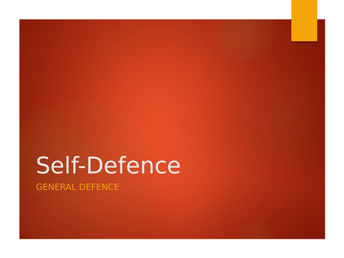 Self-Defense