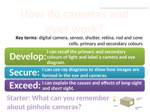 8Jd Cameras and eyes (Exploring Science)