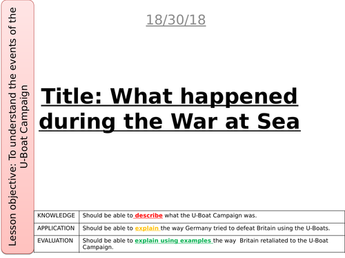 Lesson 9: What happened during the war at sea? | Teaching Resources