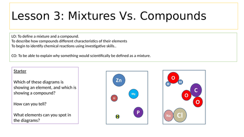 Mixtures Vs. Compounds