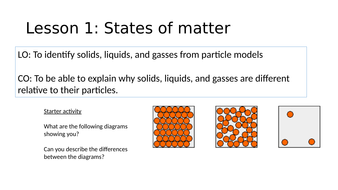 KS3 Matter and Molecules Full SOW With Activities | Teaching Resources