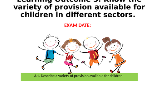 CACHE Level 2 Award in Child Development and Care (VRQ) - Unit 3 (Exam ...