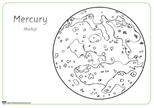 UNEDITABLE PDF Planets Colouring Sheets | Teaching Resources