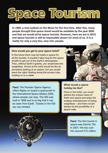 space tourism ks2 answer booklet