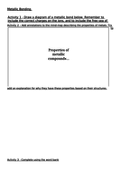 Metallic Bonds and Properties Worksheet | Teaching Resources