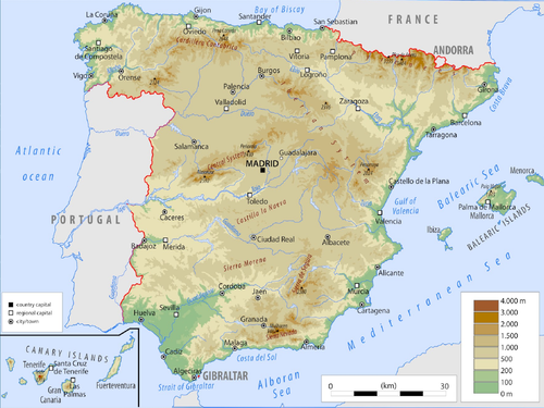 Identifying the human and physical features of Spain - Exploring Spain ...