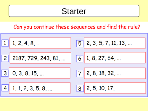 my homework lesson three sequences