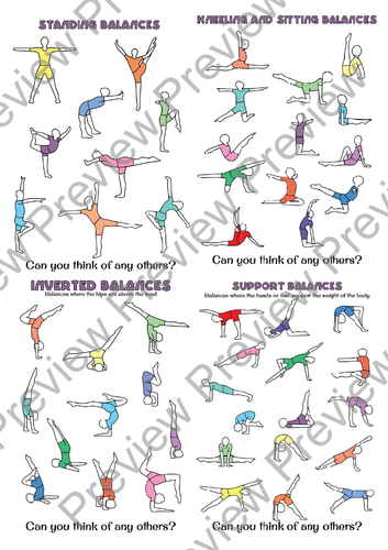 Gymnastics balances - individual balances circuit stations | Teaching ...