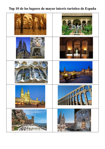 Spanish A Level el impacto turístico en España: reading comprehension on popular tourist sites