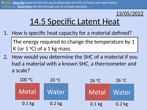 OCR A level Physics: Specific Latent Heat