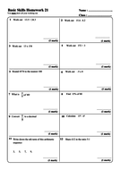 40 x KS3 Maths Homework Sheets / Booklet WITH ANSWERS!!!! | Teaching ...