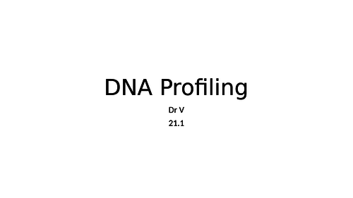 Chapter 21.1 DNA Profiling OCR Biology A GCE