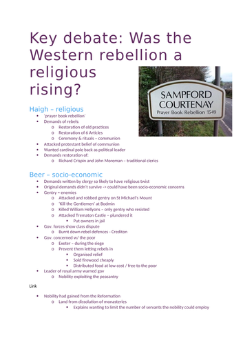 OCR A Level History - Tudor rebellions posters - everything you need ...