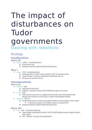 OCR A Level History - Tudor rebellions posters - everything you need ...
