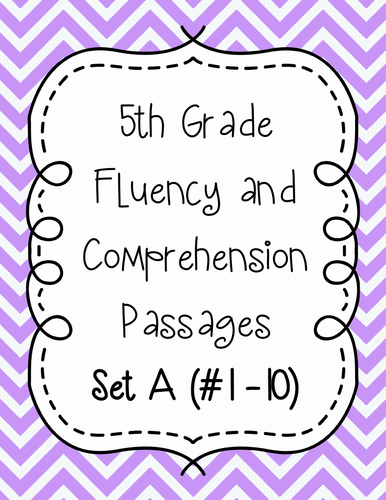 Fifth Grade Fluency Passages Pdf